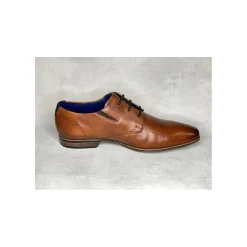 Bugatti Geklede veterschoen Cognac