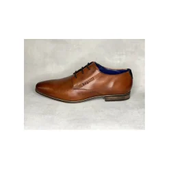 Bugatti Geklede veterschoen Cognac