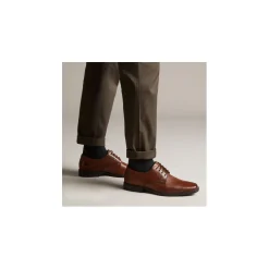 Clarks Geklede veterschoen Cognac