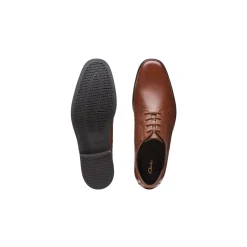 Clarks Geklede veterschoen Cognac