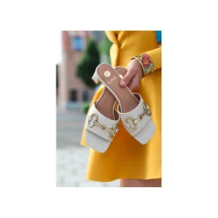 La Strada Muiltje met hak Beige