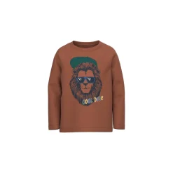 Name It T-shirt lange mouw Bruin
