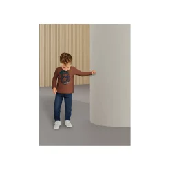 Name It T-shirt lange mouw Bruin