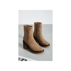 Selected By La.ra Boots / enkellaars Camel