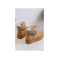 Selected By La.ra Boots / enkellaars Camel