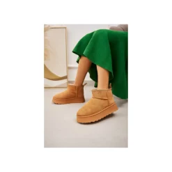 Selected By La.ra Boots / enkellaars Camel