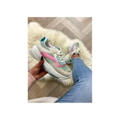 Selected By La.ra Lage sneaker Groen