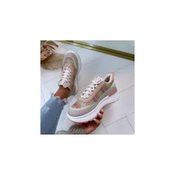 Selected By La.ra Lage sneaker Roze