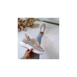 Selected By La.ra Lage sneaker Roze