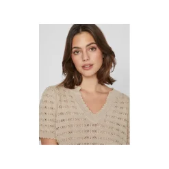 Vila T-shirt Beige